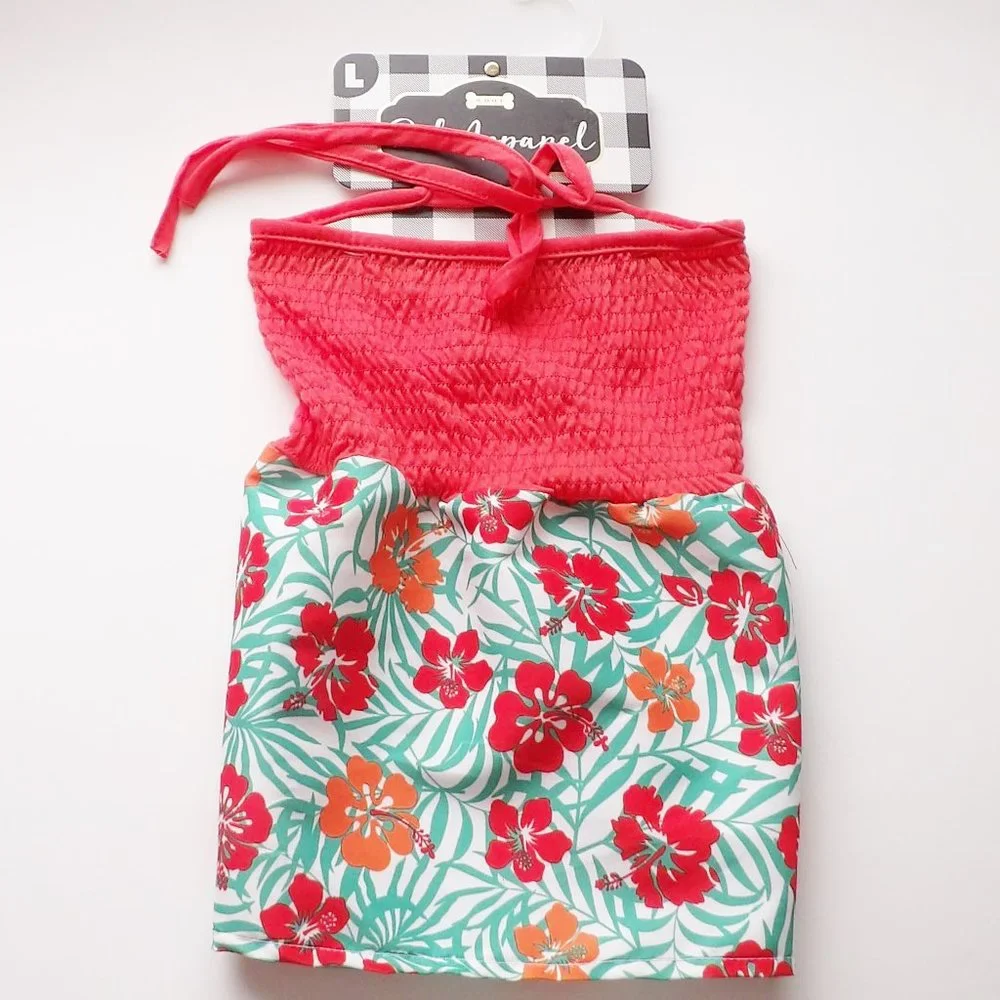 Woof Pet Apparel Smocked Summer Sun Dress Size Large NEW